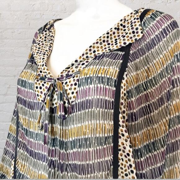 Zara Basic Boho Sheer Peasant Blouse Medium - Picture 6 of 8
